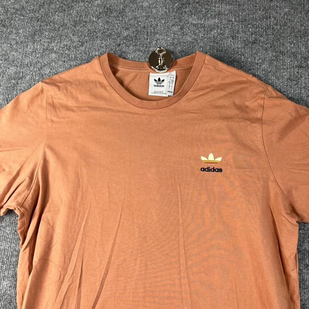 Adidas Originals Graphic Planet T‎ Shirt Mens Large Orange Protect What You Love